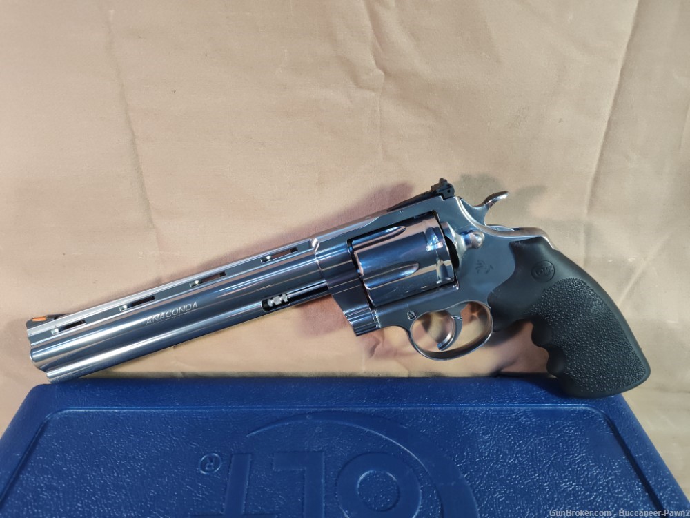 Colt Anaconda 6" Shot Revolver 8" Barrel .44 Magnum Stainles Steel WOW!!-img-1