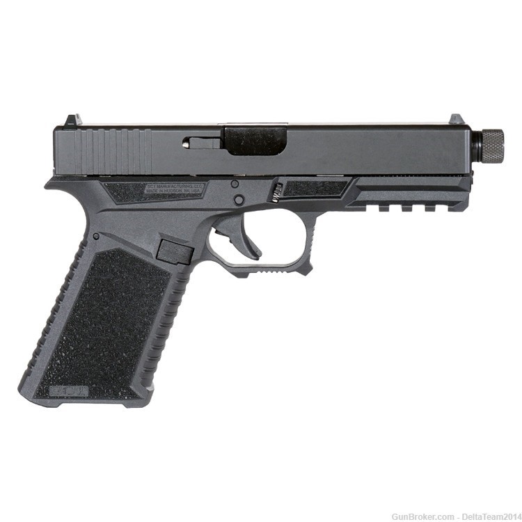 Complete Slide for Glock 17 Gen 1-3 - Black DLC Threaded Barrel - Assembled-img-5