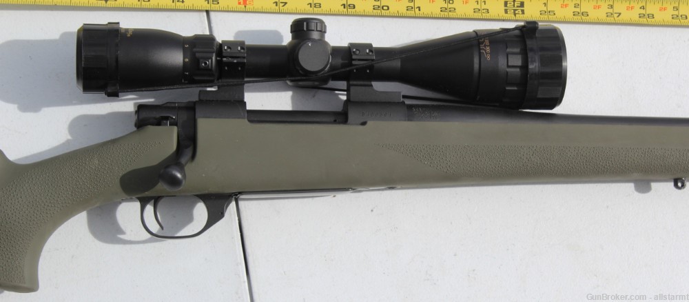 Howa 1500 243 Win 22" Hogue Green Stock Nikko Stirling 3.5-10x44 Side Focus-img-2