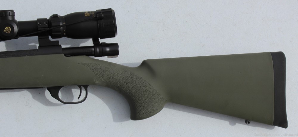 Howa 1500 243 Win 22" Hogue Green Stock Nikko Stirling 3.5-10x44 Side Focus-img-9
