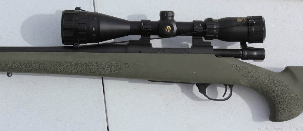 Howa 1500 243 Win 22" Hogue Green Stock Nikko Stirling 3.5-10x44 Side Focus-img-10