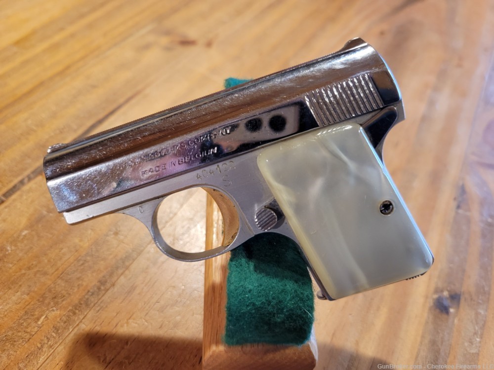 "Baby" Browning .25 Caliber Semi Pocket pistol.  exquisite! -img-0