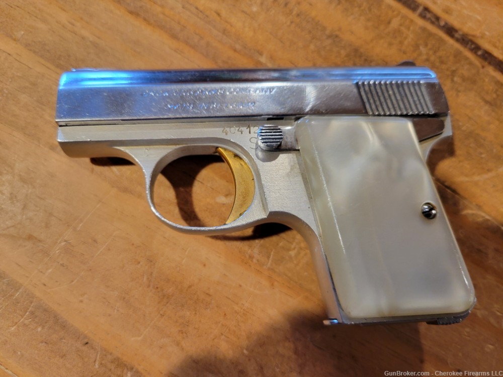 "Baby" Browning .25 Caliber Semi Pocket pistol.  exquisite! -img-6