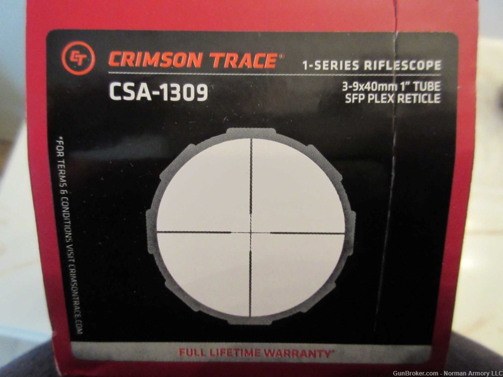 CRIMSON TRACE 1-SERIES SPORT 3-9X40MM DUPLEX MOA scope Rings Included-img-1
