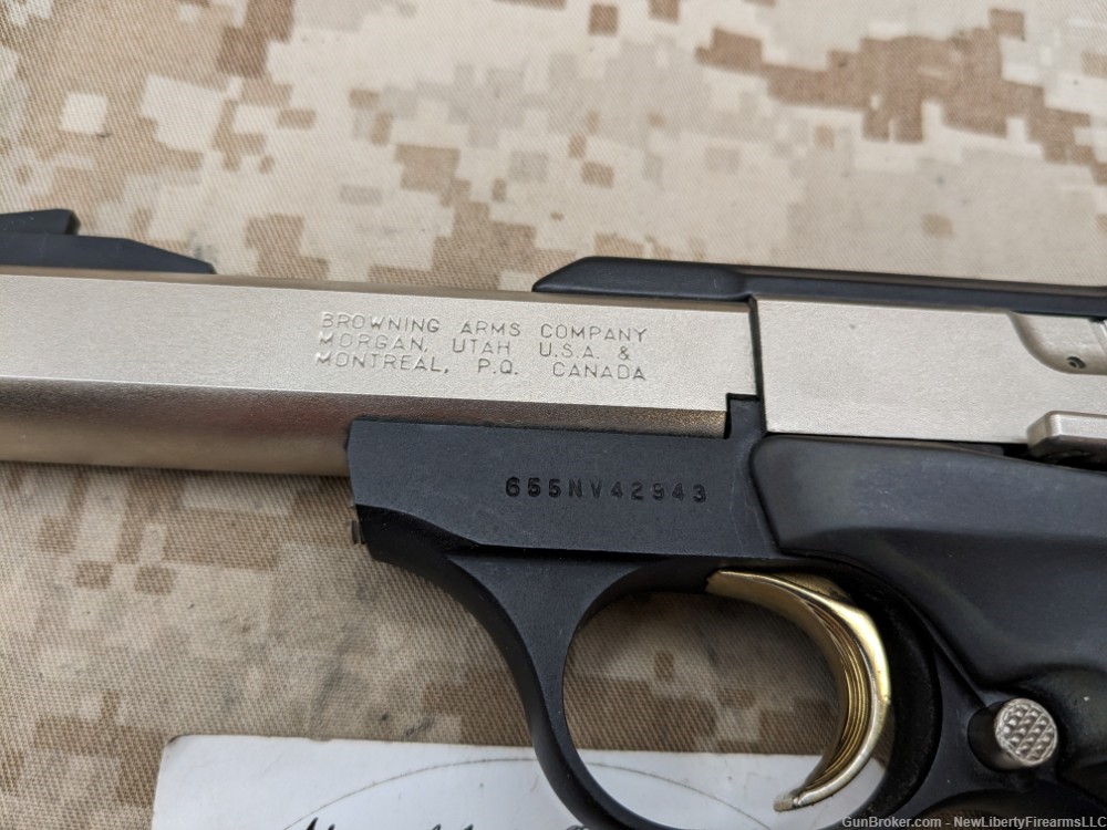 Browning Buck Mark Micro Nickel .22LR Pistol 4" BBL MFG in 1995 USED VG-img-4