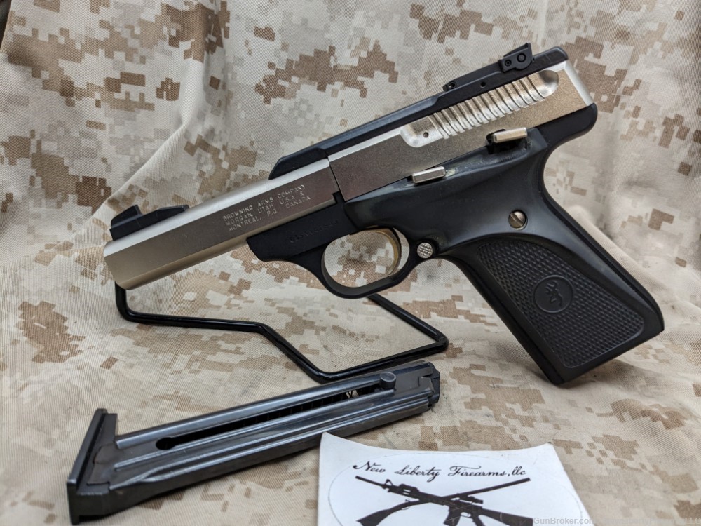 Browning Buck Mark Micro Nickel .22LR Pistol 4" BBL MFG in 1995 USED VG-img-2