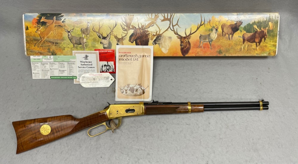 LIKE NEW IN BOX WINCHESTER MODEL 94, ANTLERED GAME CARBINE, 30-30, MFG 1978-img-0