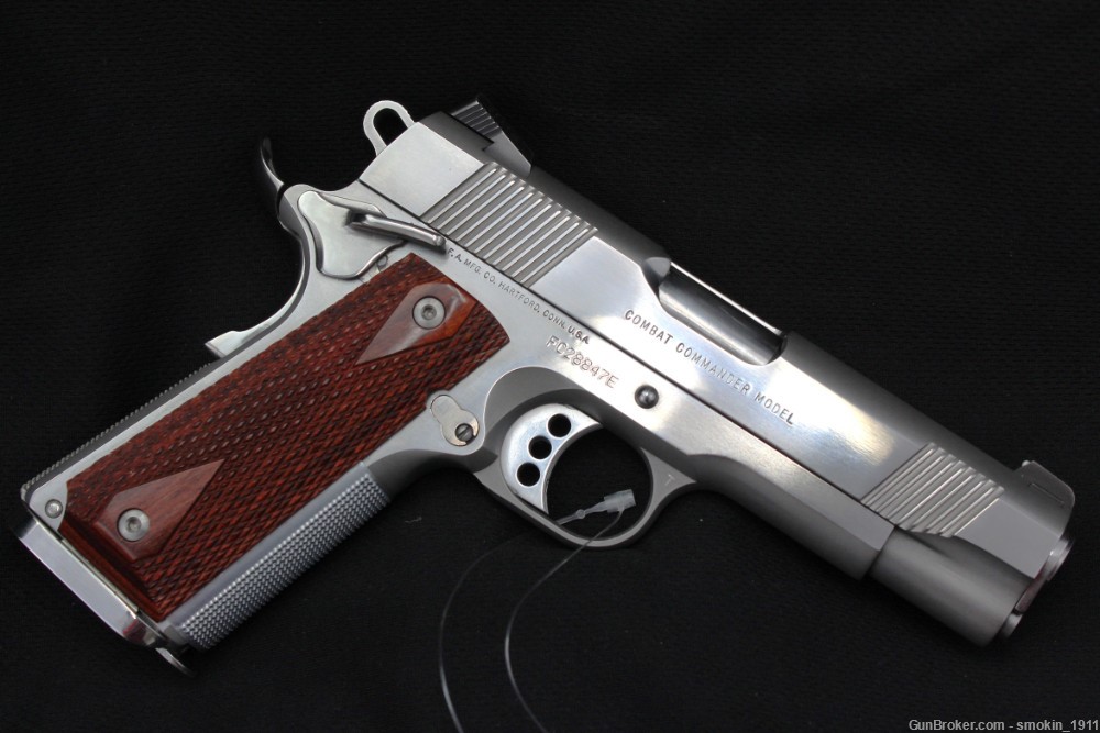 Colt Combat Commander 1911 Stainless 45ACP Series 80, mfg 2007; USED-img-4