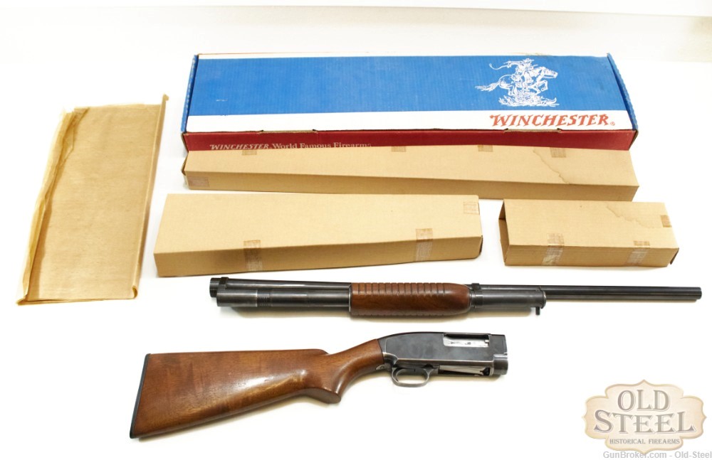 Winchester Model 12 MFG 1949 Slam Fire Shotgun W/ Original Box-img-0