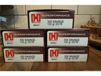 100 Rounds of 300 Savage SST Hornady Superformance 150 Gr ULTRA DESIRABLE