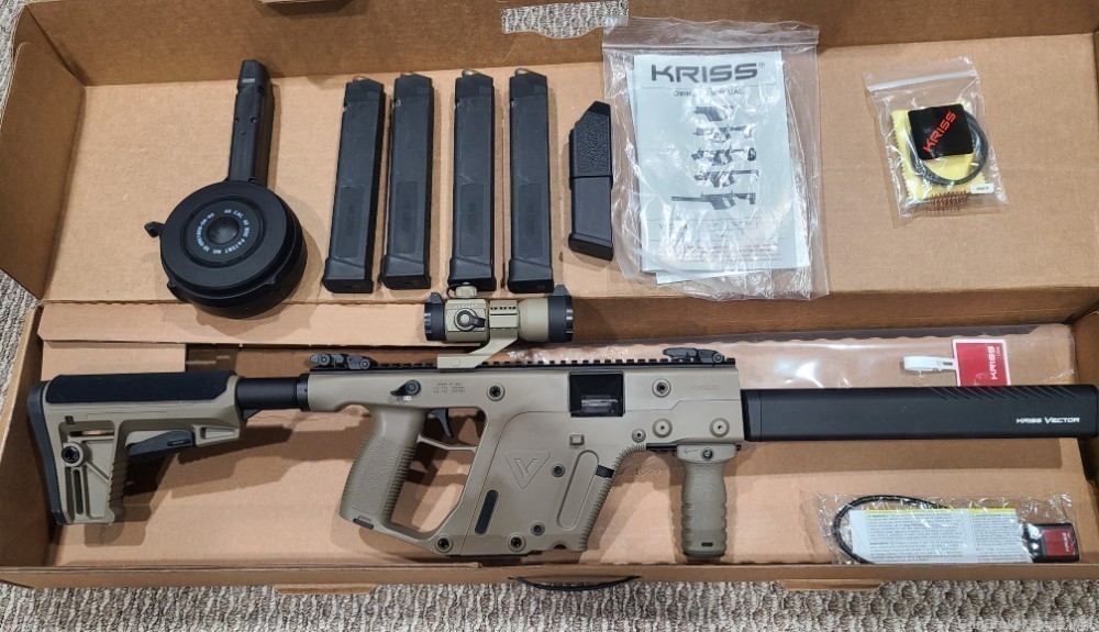 Kriss Vector CRB G2 - FDE - 45 ACP + Extras-img-1