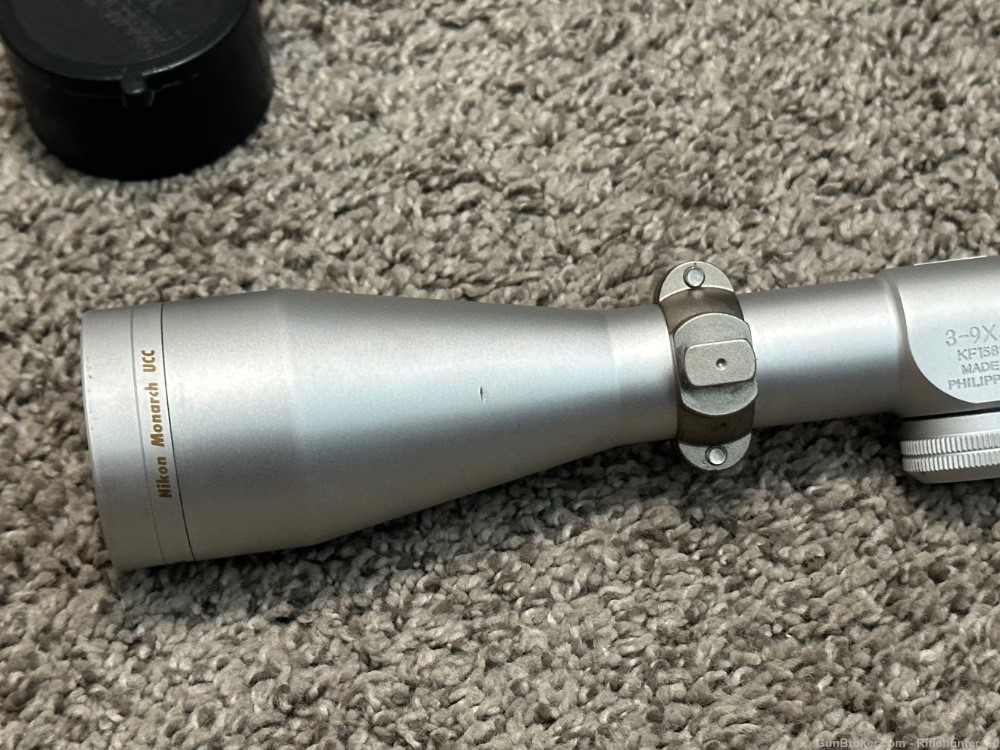 Nikon Monarch UCC 3-9x40mm riflescope Silver SS rare 1” tube duplex clear-img-4