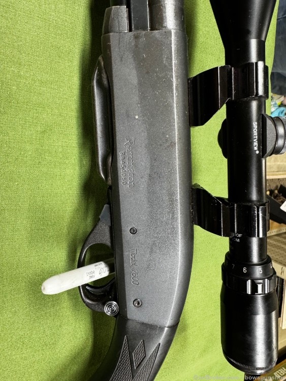 Remington 7600 Pump 30–06 , Bushnell scope synthetic stock , iron sights -img-5