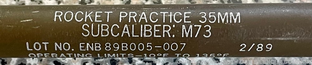 M72 LAW Practice Rocket 35mm Subcaliber M73 Live, RARE-img-9