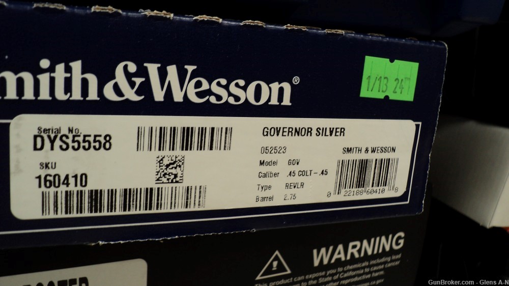 NEW Smith & Wesson S&W Governor Silver 45 Colt/45 ACP 2.75 .01 NR-img-5