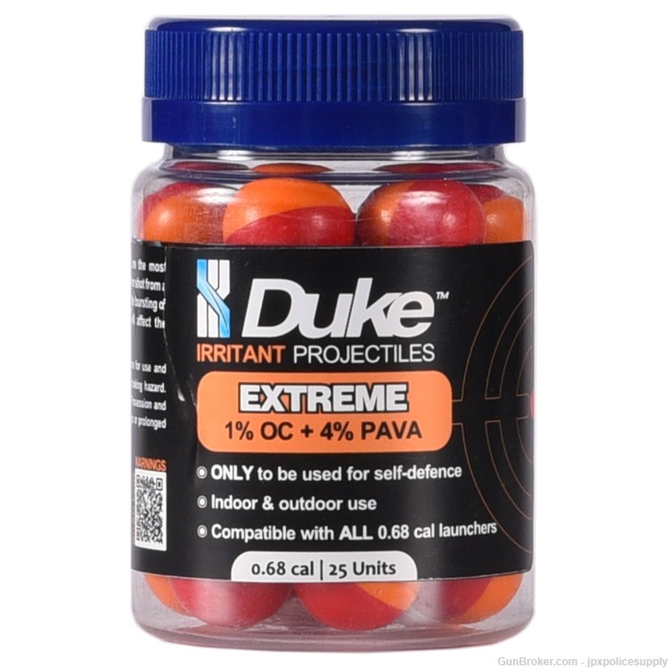 DUKE .68 10X OC PAVA BALLS 25 ROUNDS BYRNA COMPATABLE-img-0