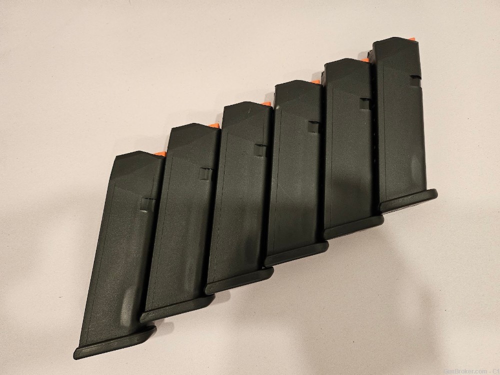 6 x Glock 17 10 round 9mm mags magazines Factory New Orange Followers -img-0