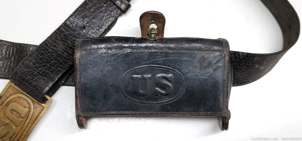 Indian Wars US M1874 Enlisted Man’s Belt and Mckeever Cartridge Pouch Set-img-9