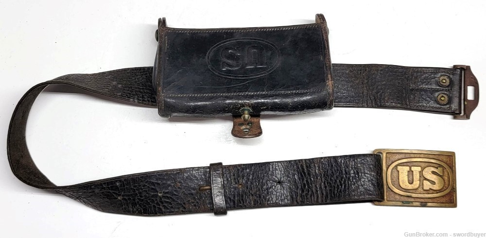 Indian Wars US M1874 Enlisted Man’s Belt and Mckeever Cartridge Pouch Set-img-6