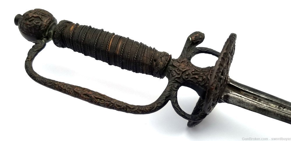 European Late 17th Century Copper Hilt Gentleman’s Small Sword-img-10