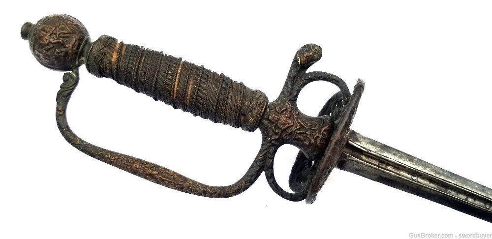 European Late 17th Century Copper Hilt Gentleman’s Small Sword-img-5