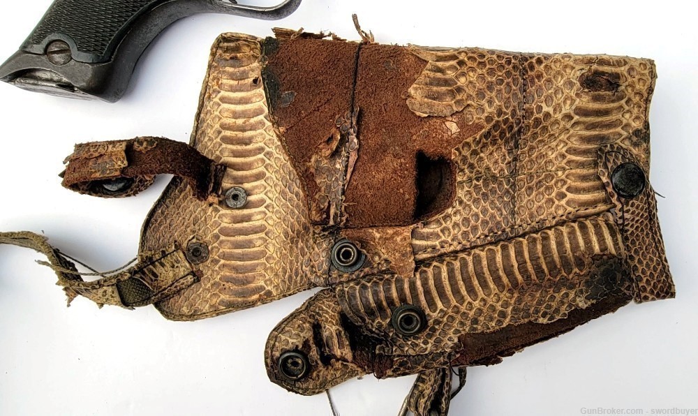 WWII Japanese Type 94 Pistol with Unique Snakeskin Shoulder Holster C&R!-img-15