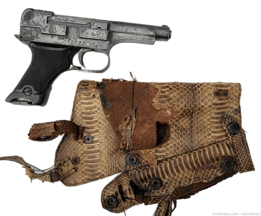 WWII Japanese Type 94 Pistol with Unique Snakeskin Shoulder Holster C&R!-img-0