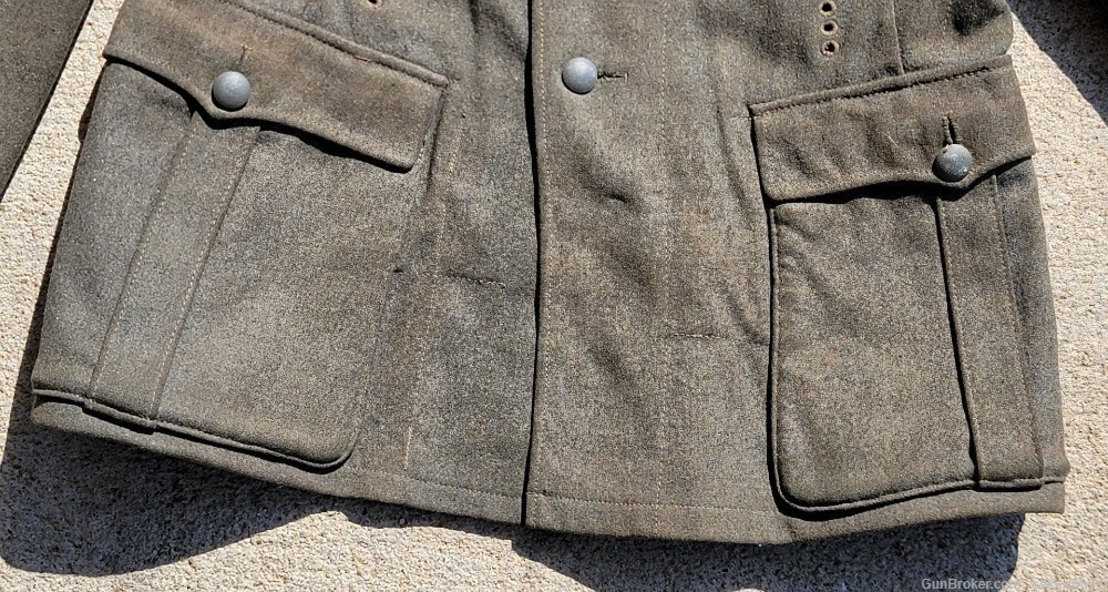Original WWII German Army Combat Uniform Tunic-img-13