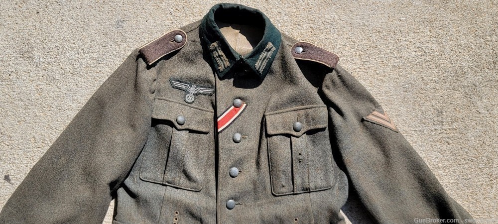 Original WWII German Army Combat Uniform Tunic-img-14
