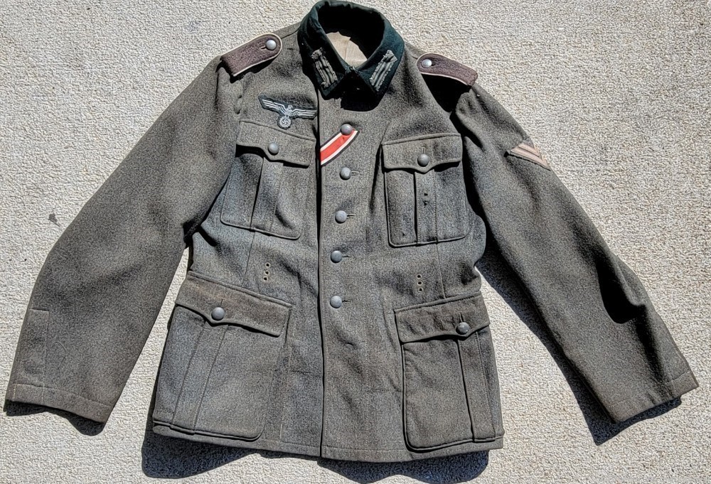 Original WWII German Army Combat Uniform Tunic-img-12