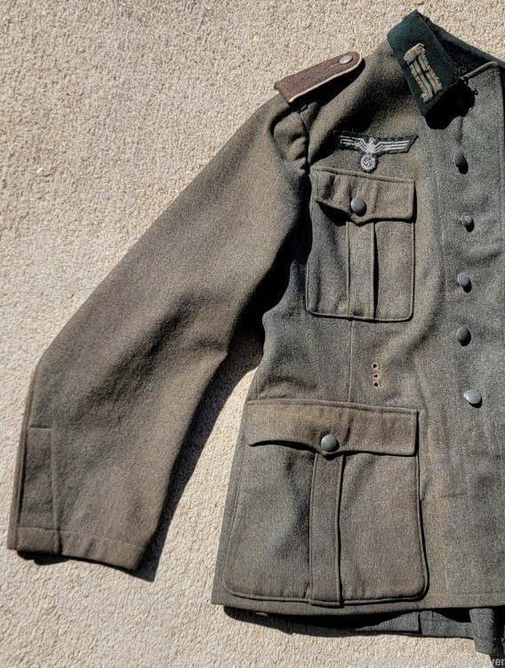 Original WWII German Army Combat Uniform Tunic-img-7