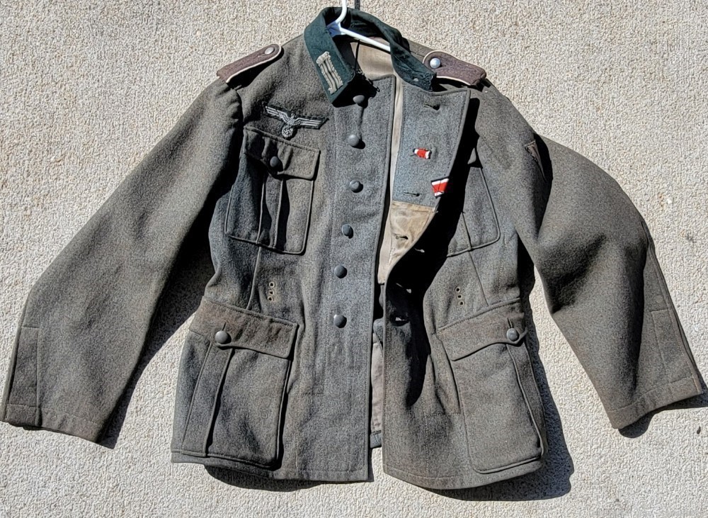 Original WWII German Army Combat Uniform Tunic-img-0