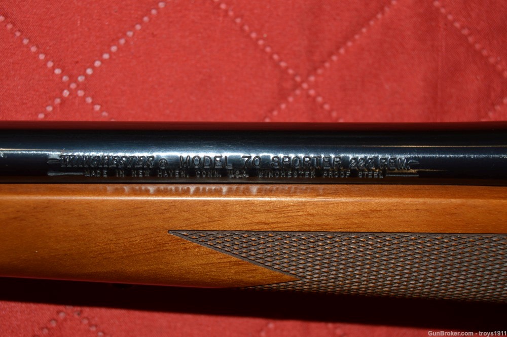 Winchester Model 70 Sporter .223 bolt action rifle 223 1989 vintage 24 inch-img-7