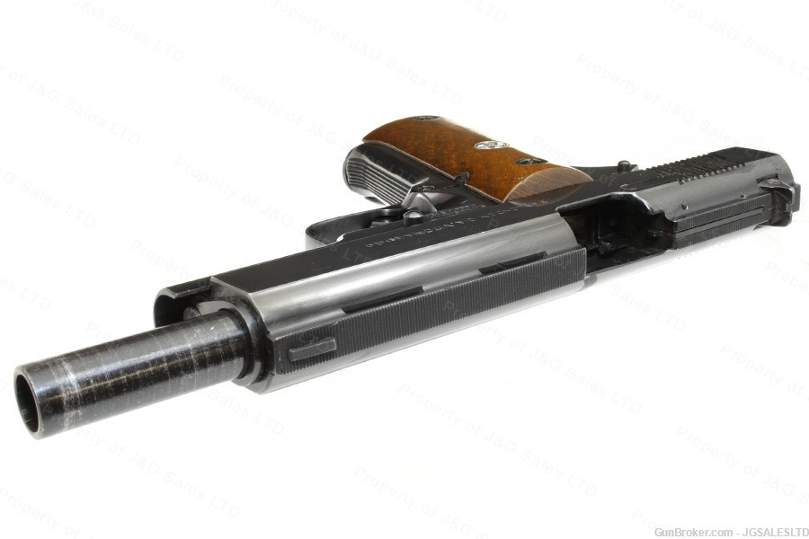 LLAMA IXA 45ACP 1911 Style Pistol, Polished Blue, Wood Grips, 1982 Stoeger-img-4