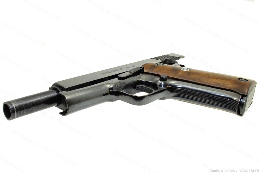 LLAMA IXA 45ACP 1911 Style Pistol, Polished Blue, Wood Grips, 1982 Stoeger-img-5