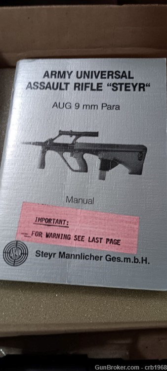 Rare Factory Steyr AUG 9mm conversion kit nib sn#142 matching   ( I trade )-img-3