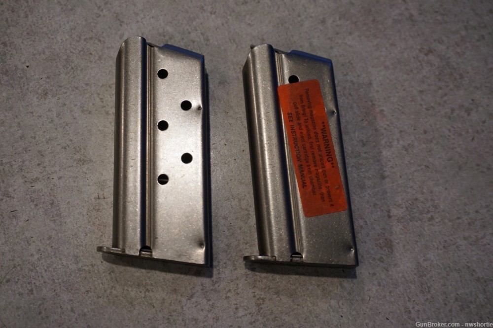 Two AMT Backup Back Up 9mm 9x19 6 round Factory magazines Quantity 2-img-1