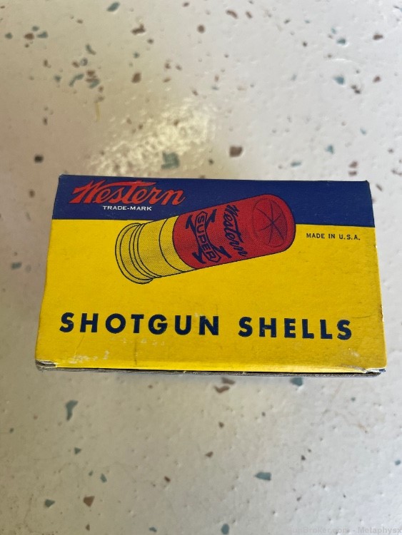 Western SUPER X 12 Gauge Vintage 1951 Shotgun Shell CASE GRIFFIN & HOWE -img-4