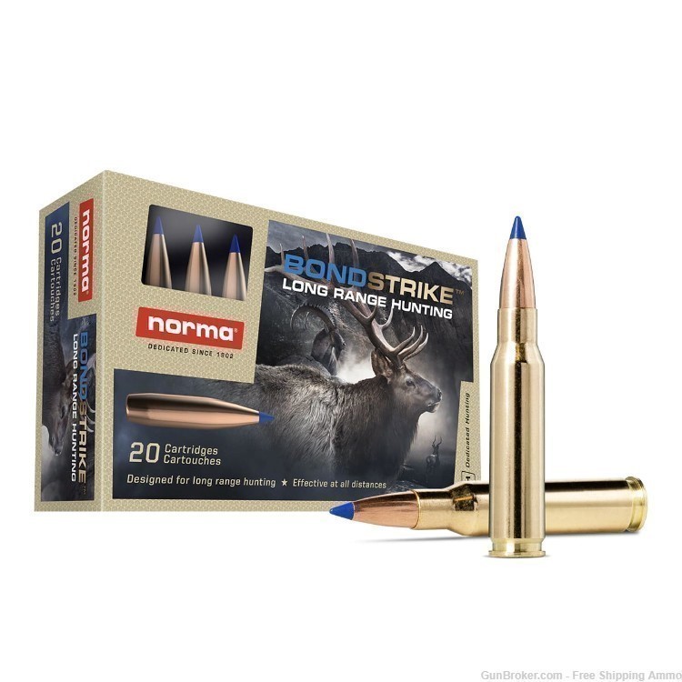 Free Ship!  200rd Norma Bondstrike 308 Win 180gr Long Range Hunting Ammo -img-0