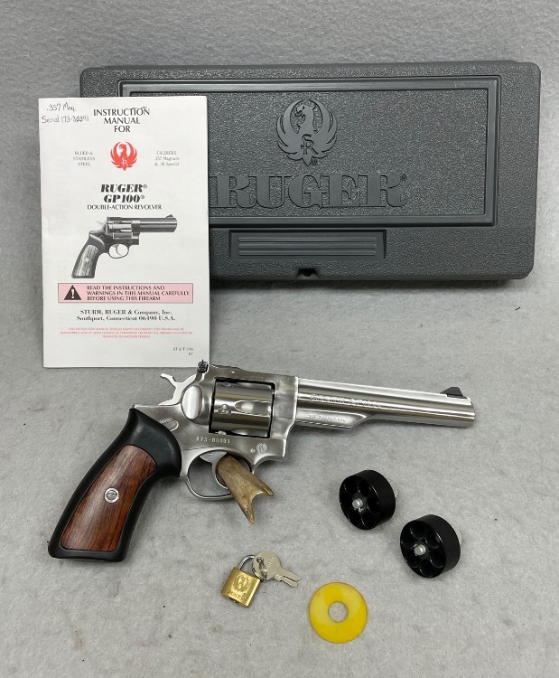 *LIKE NEW IN BOX* RUGER GP-100 STAINLESS STEEL, 357 MAGNUM, 6"BBL-img-0