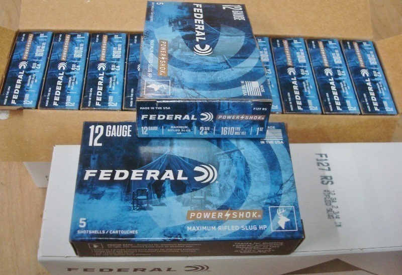 50 Federal 12 gauge Power Shok 2 3/4" Rifled slug s gauge F127RS 1610 FPS-img-4