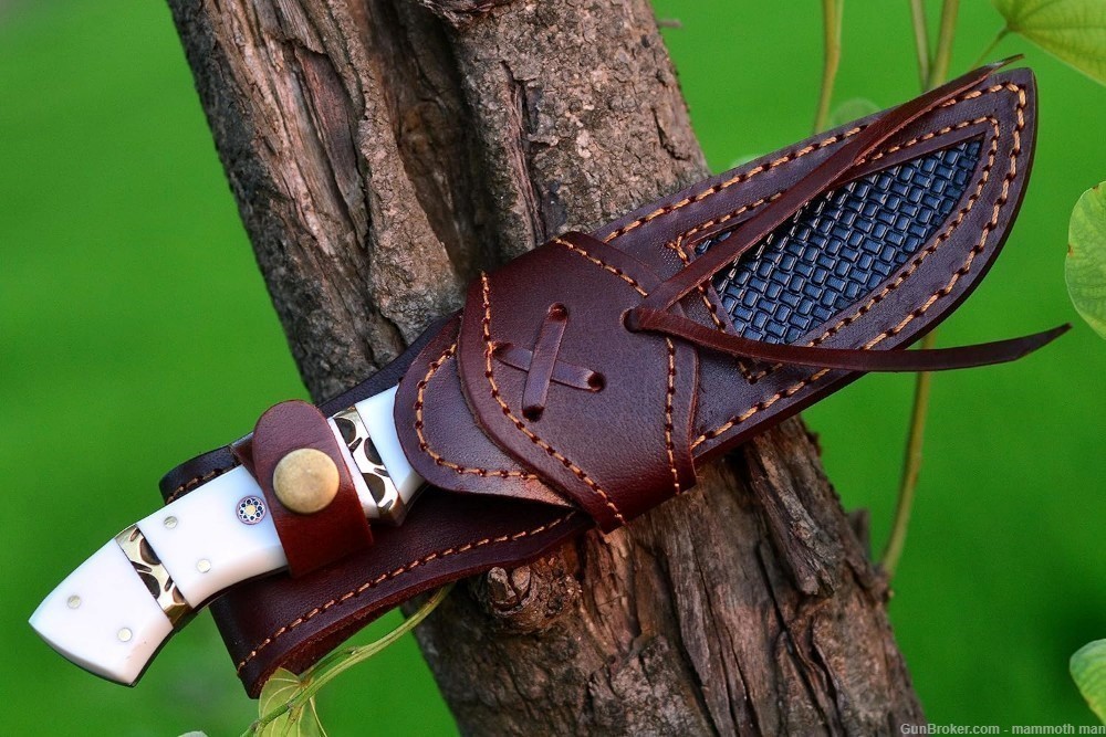 Skinner knife with leather sheath-img-3