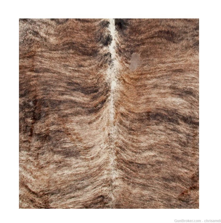 LARGE 6'7" x 7'1" BRINDLE NATURAL LEATHER ARGENTINE COWHIDE RUG-img-5