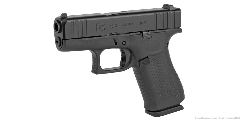 Glock G43X 9MM Semi Auto Pistol - 3.41" Barrel -  (2) 10 Round Magazines-img-2
