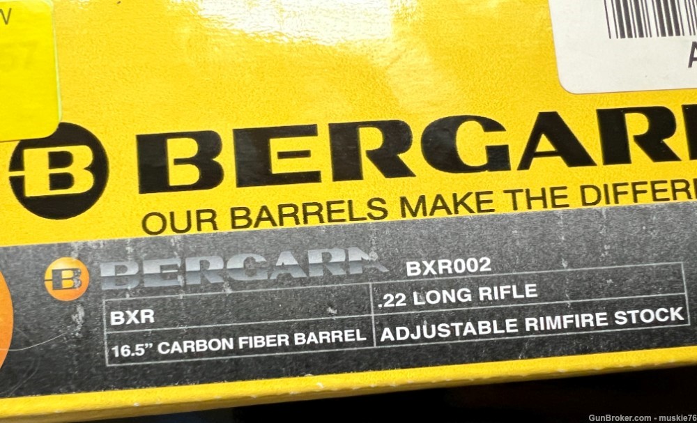 BNIB Bergara BXR002 16.5" Carbon Fiber Barrel Semi Auto 10+1 Matte Blue-img-7