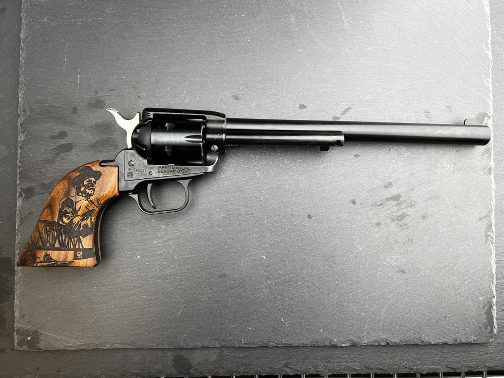 Heritage Rough Rider .22 LR, 9" Barrel, 6 Rounds, Blued, Custom Grips-img-5