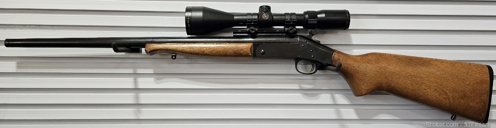 New England Firearms NEF SB2 HANDI-RIFLE 22 Hornet Walnut 22" Scoped 3-9x50-img-0