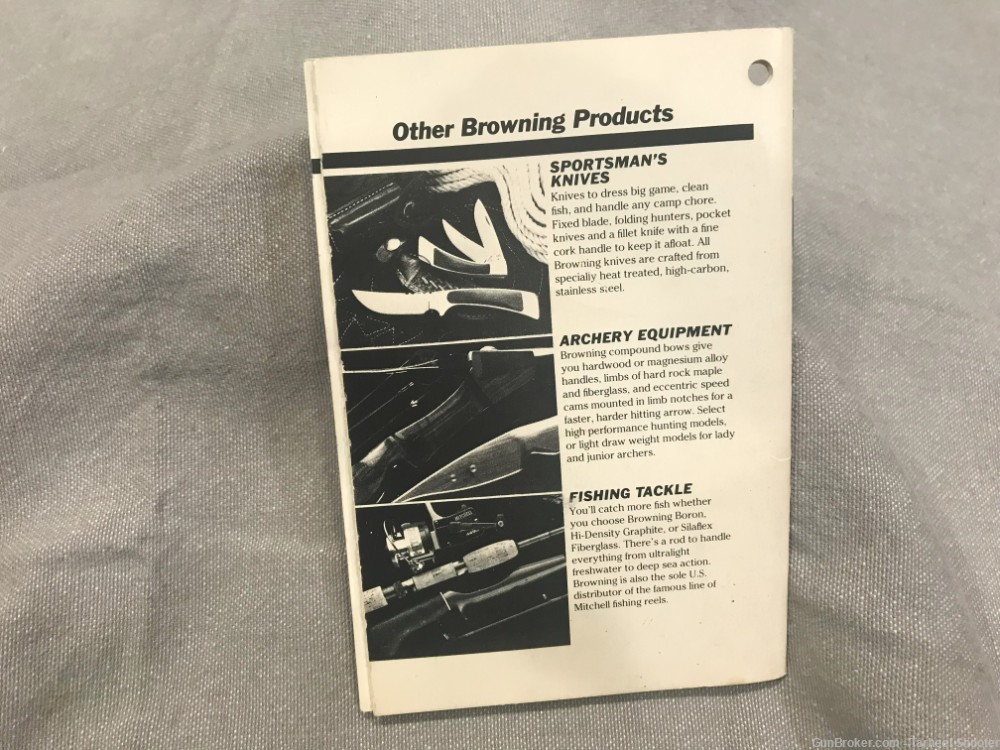 Browning Citori Instruction Manual 1980's Original-img-1