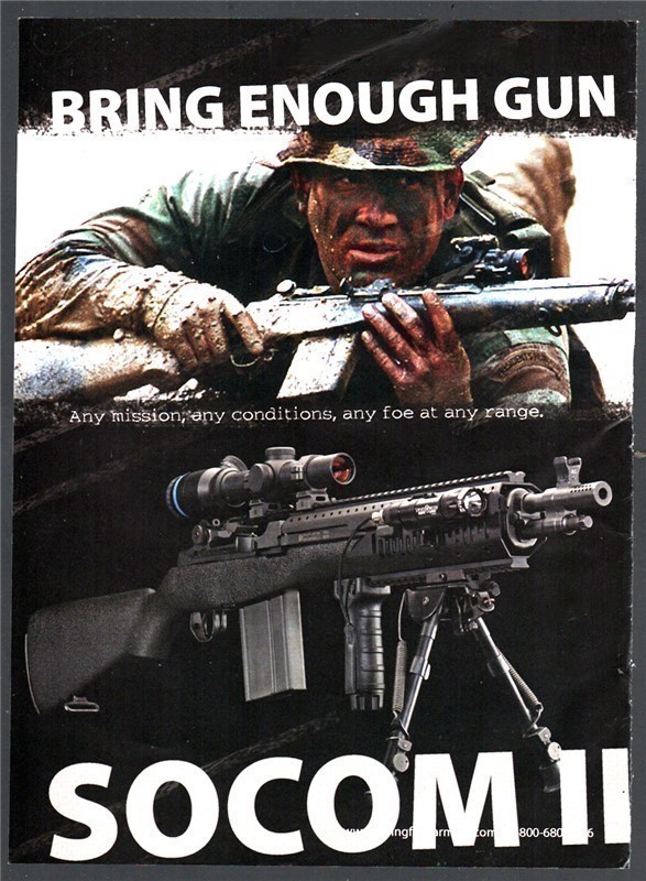 2008 SOCOM II RIFLE Springfield Armory PRINT AD Bring enough gun-img-0