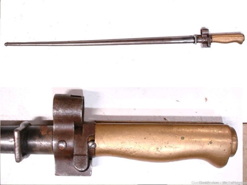 FRENCH MODEL 1886 LEBEL RIFLE BAYONET WITH ORIGINAL SCABBARD (VERY NICE)-img-1